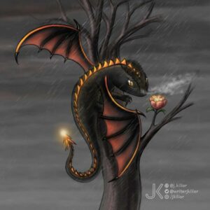 Mini Drache gezeichnet