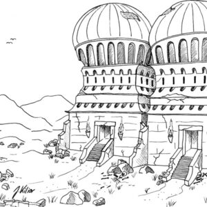 illustration fantasyroman hexenfinsternis ruinen von katar